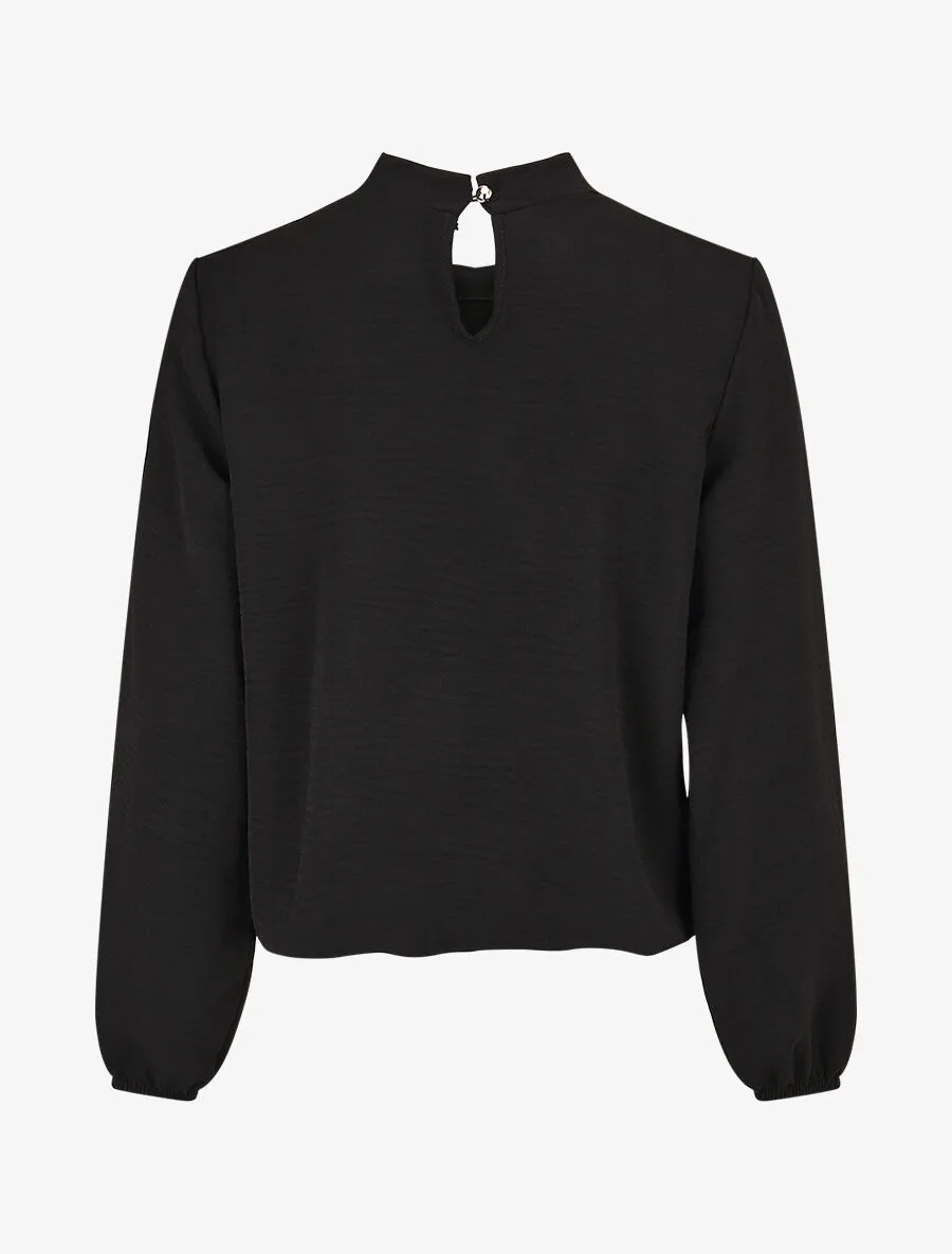 Blouse à plis croisés - Noir