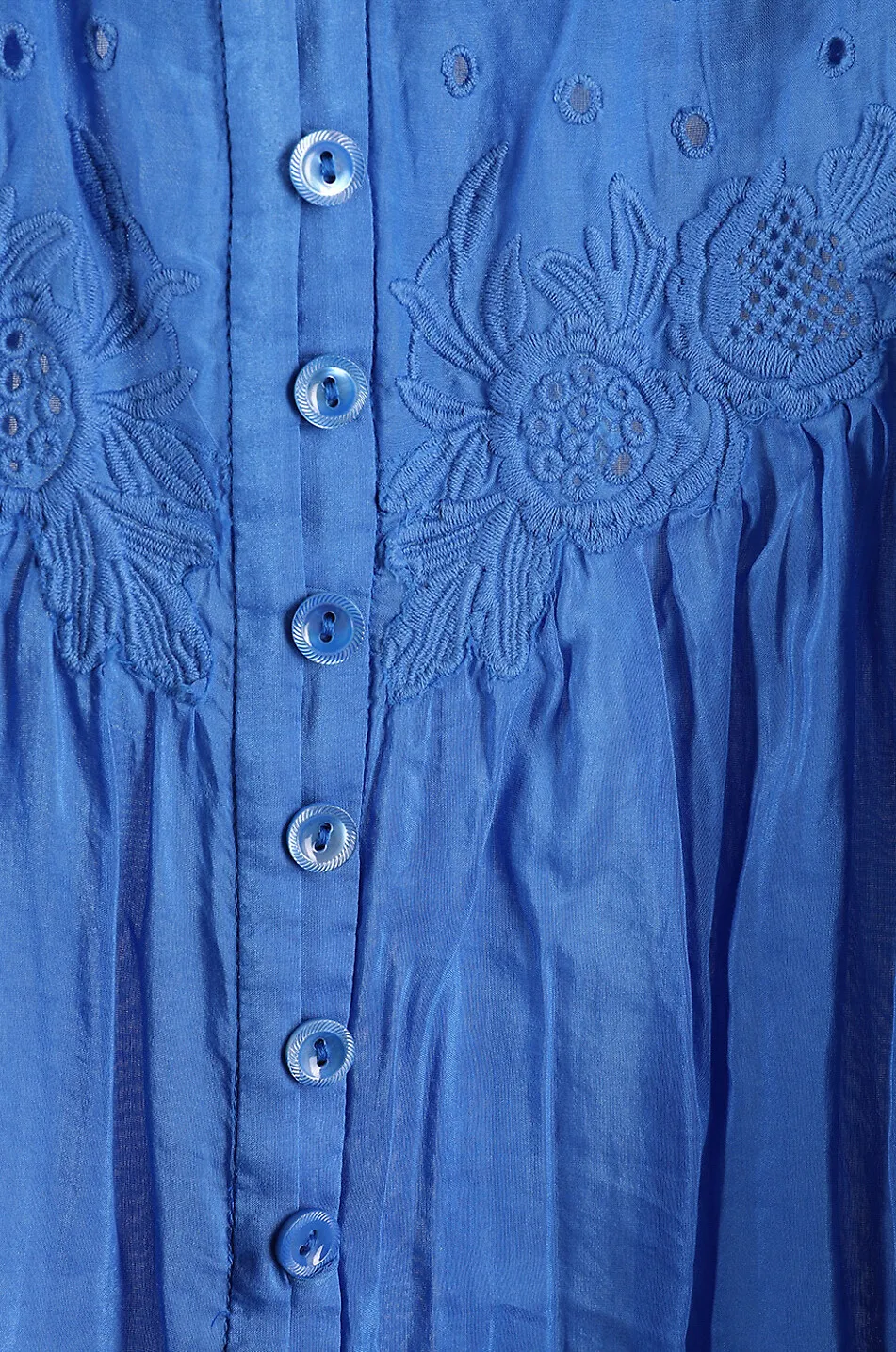 Blouse à broderies anglaises et dentelle Gregoria