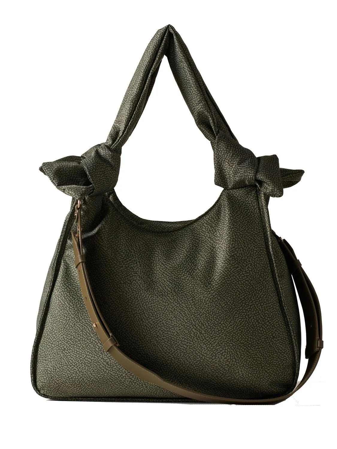 Borbonese Lover Nylon Sac À Bandoulière, Avec Bandoulière Vert Militaire - Achetez À Prix Outlet!