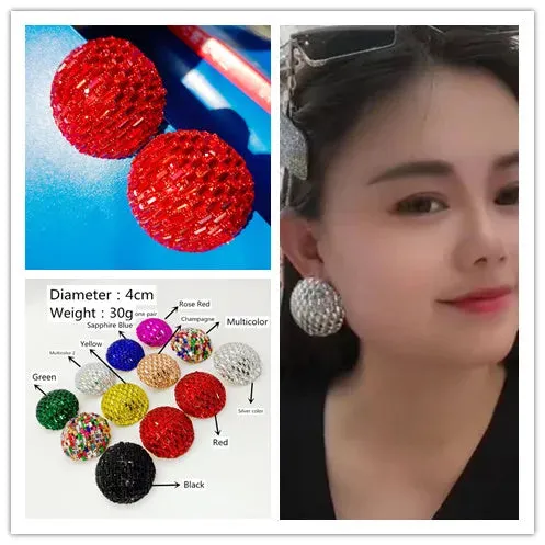Boucles d'oreilles pastilles boutons de fête violettes et élégantes, tendance, néon, noir, Champagne, bleu, bijoux mode pour fem
