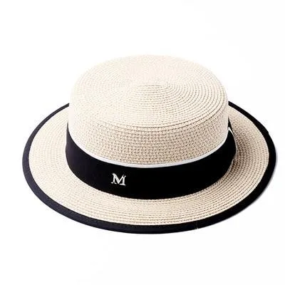 Chapeau Rond plat Haut De Paille M panama