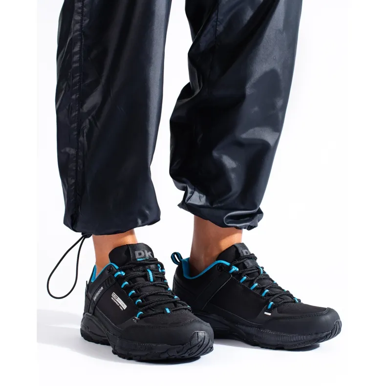 Chaussures de trekking outdoor femme DK noir et bleu le noir