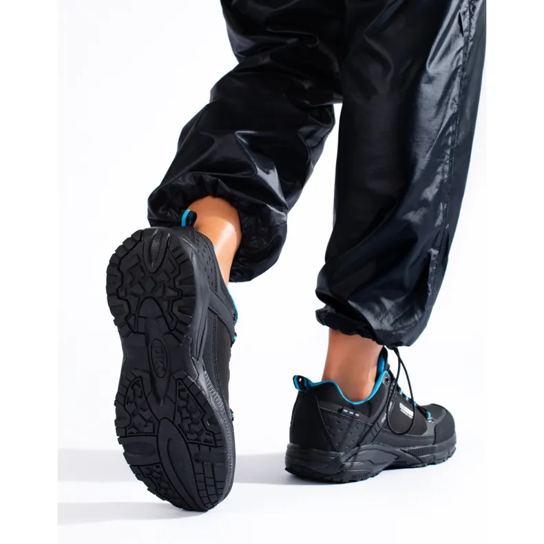 Chaussures de trekking outdoor femme DK noir et bleu le noir