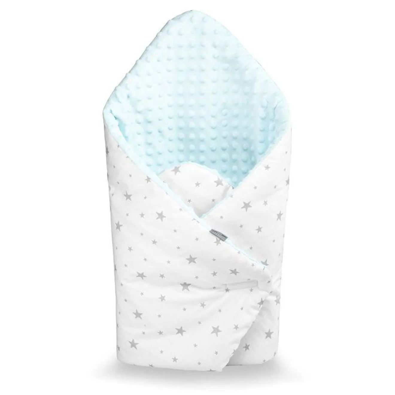 Couverture d'emmaillotage minky STELLA bleu - Sevira Kids