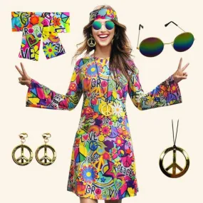 Déguisement Robe Hippie Femme