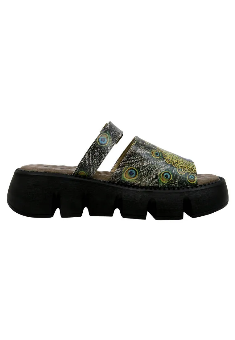 Femme Cuir Vegan Multicolore Chaussons Compensées - All Beauty is in You Motif