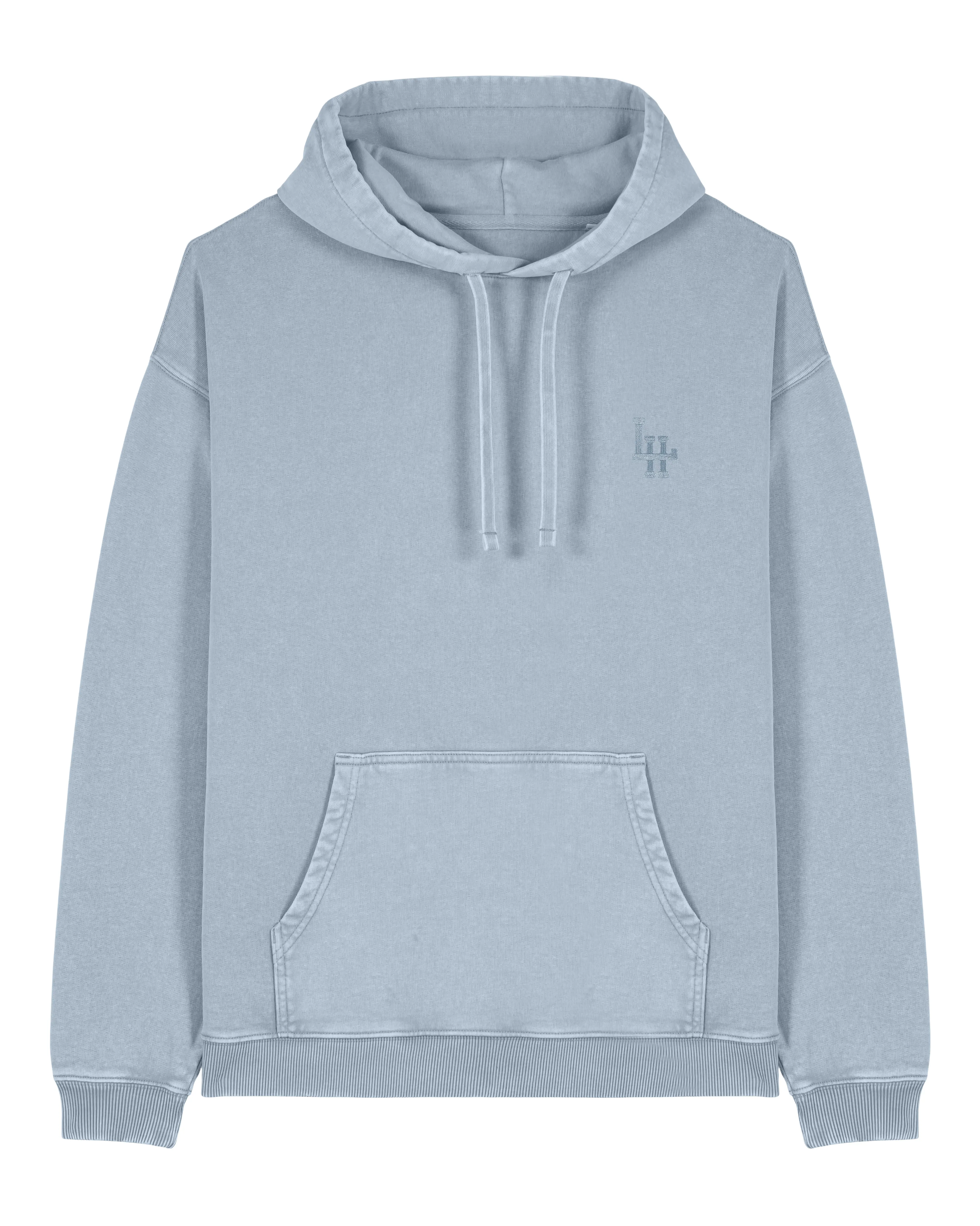 Hoodie Bio Oversize Vintage LH Nuage (Bleu Acier)