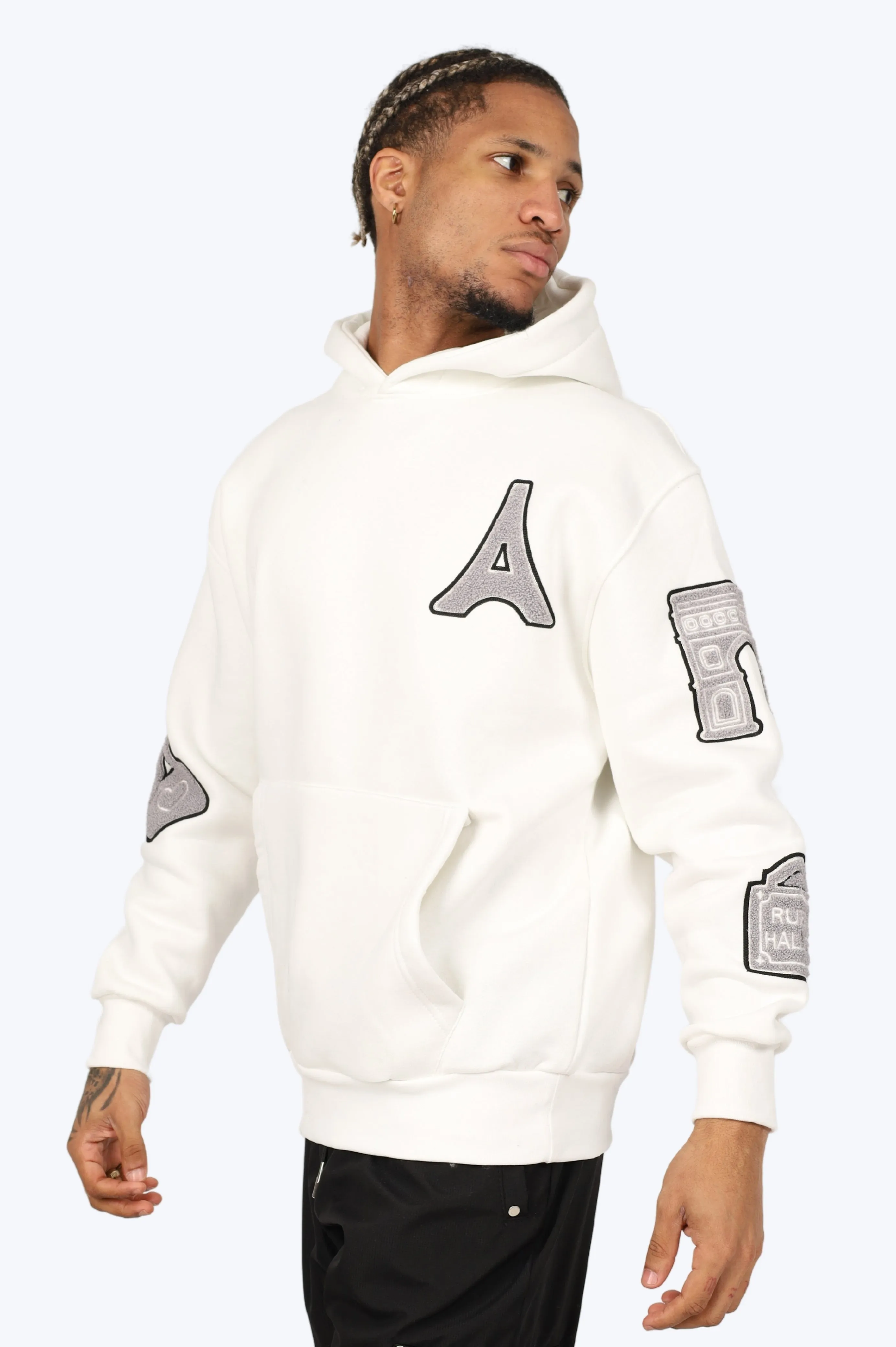 HOODIE PARIS ICONIC - BLANC