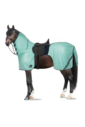 Horze Couverture anti-mouches pour monter à cheval Paso Fino avec couvre-encolure amovible et protection UV