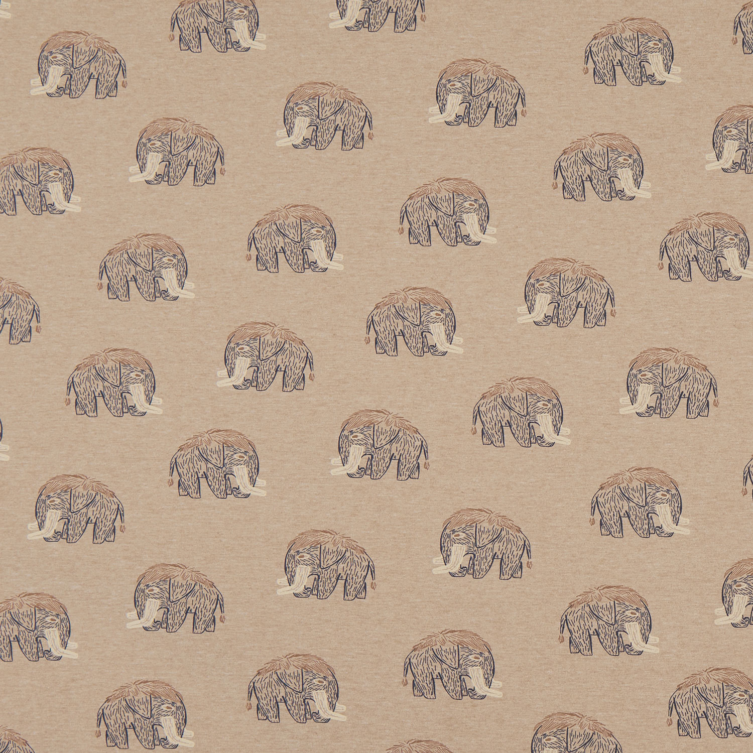 Jersey coton Mammouths – marron clair