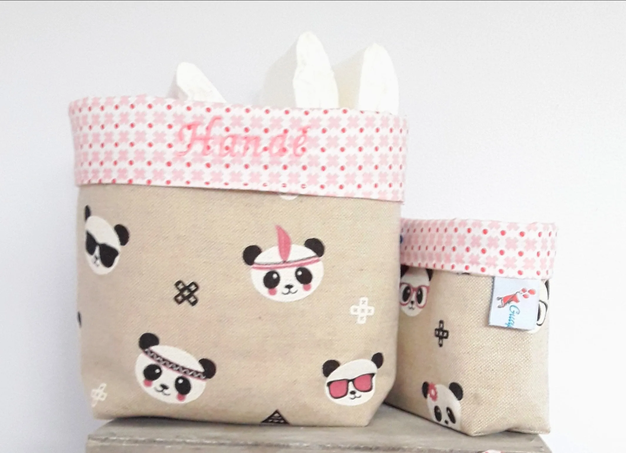 latelierdemaman - Lingettes Lavables Girafe Personnalisées