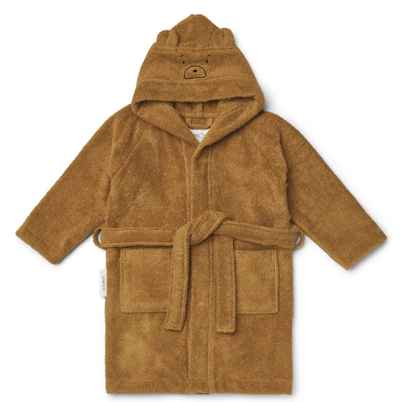 LIEWOOD - PEIGNOIR DE BAIN CARAMEL OURS -  littlecasba.com
