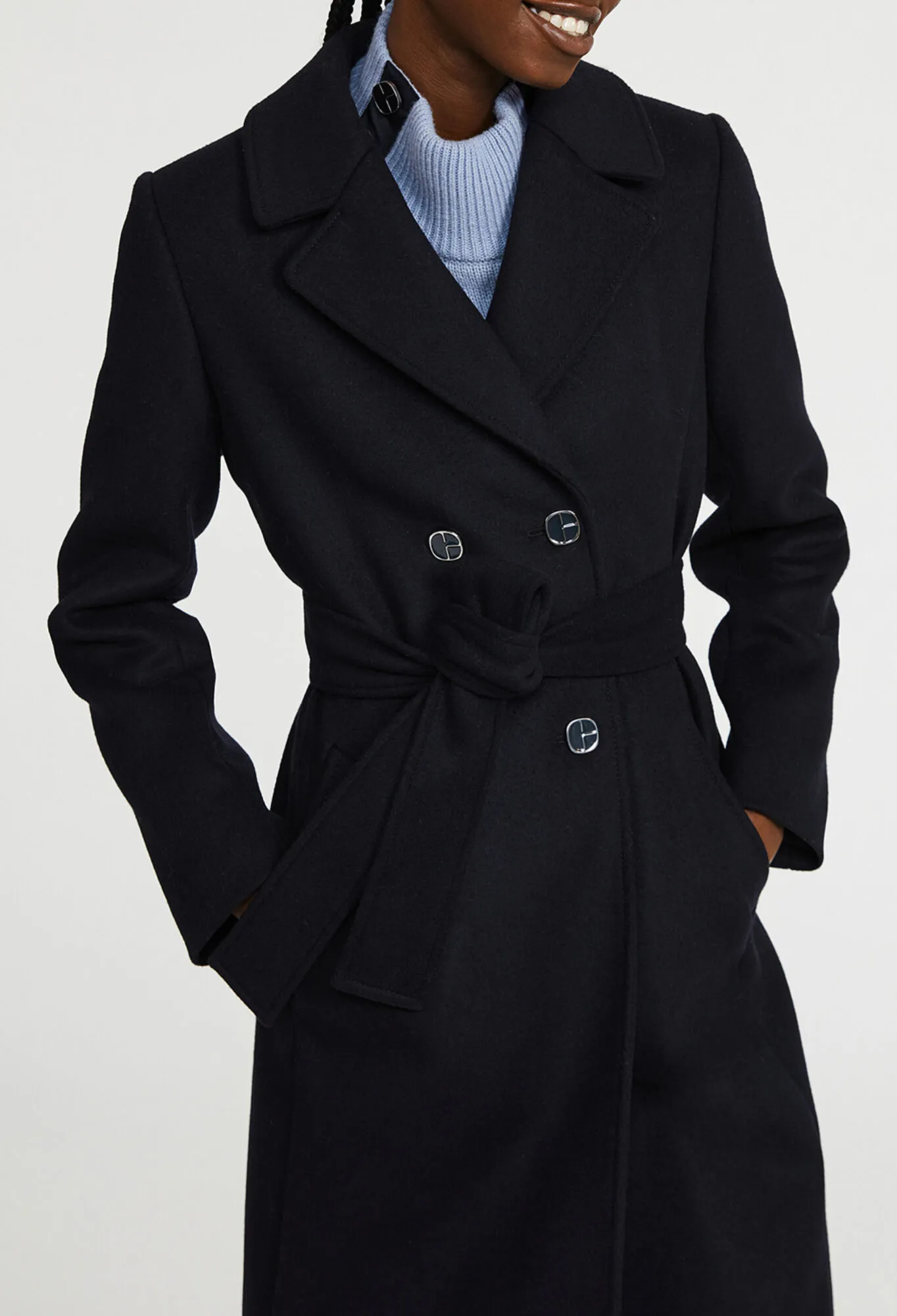 Manteau peignoir marine classique | Claudie FR