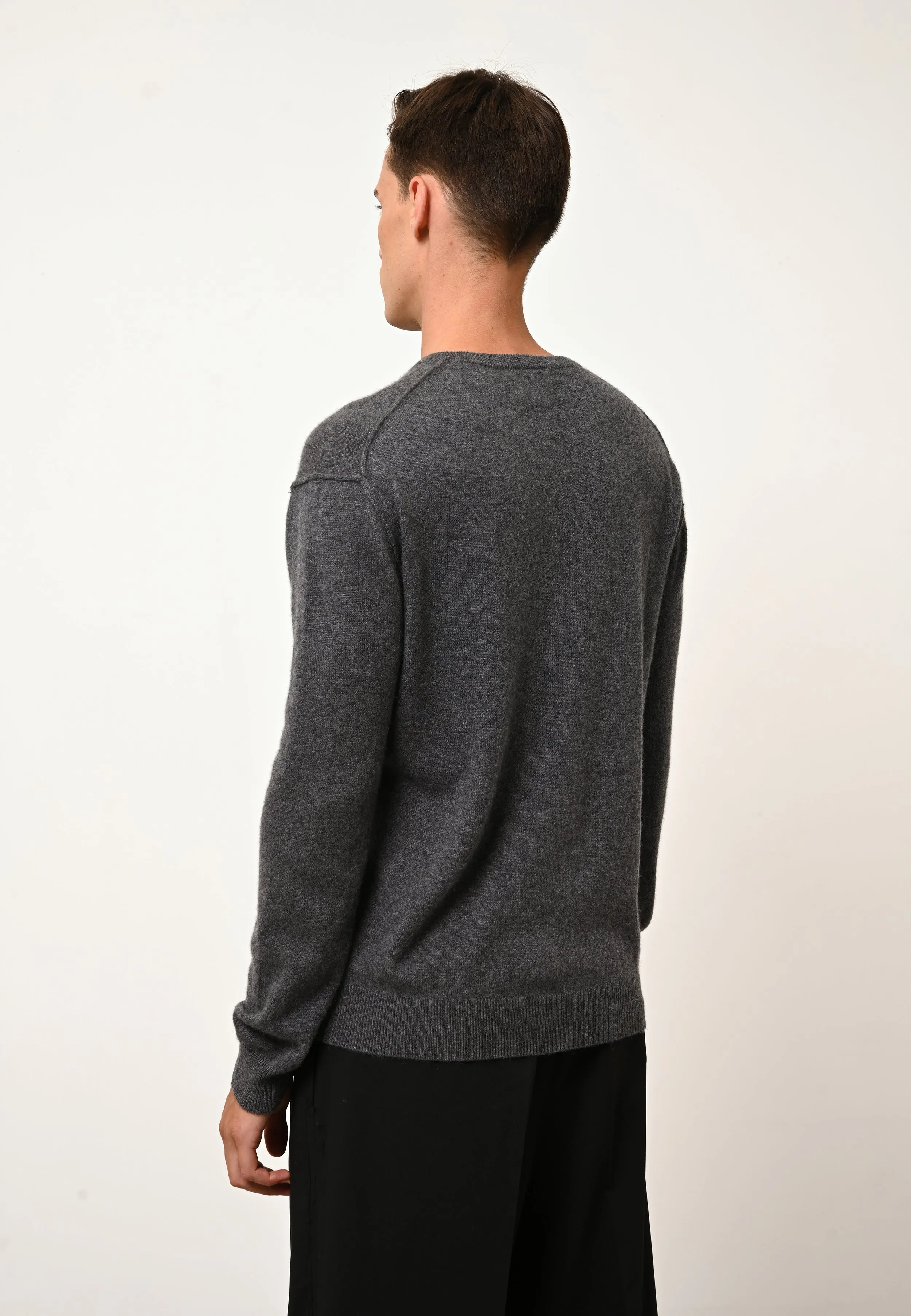 NOE pull col rond anthracite chiné