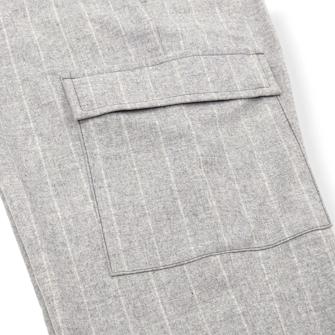 Pantalon Marco Pescarolo TOR ZIP+RIS 4841 gris moyen rayé
