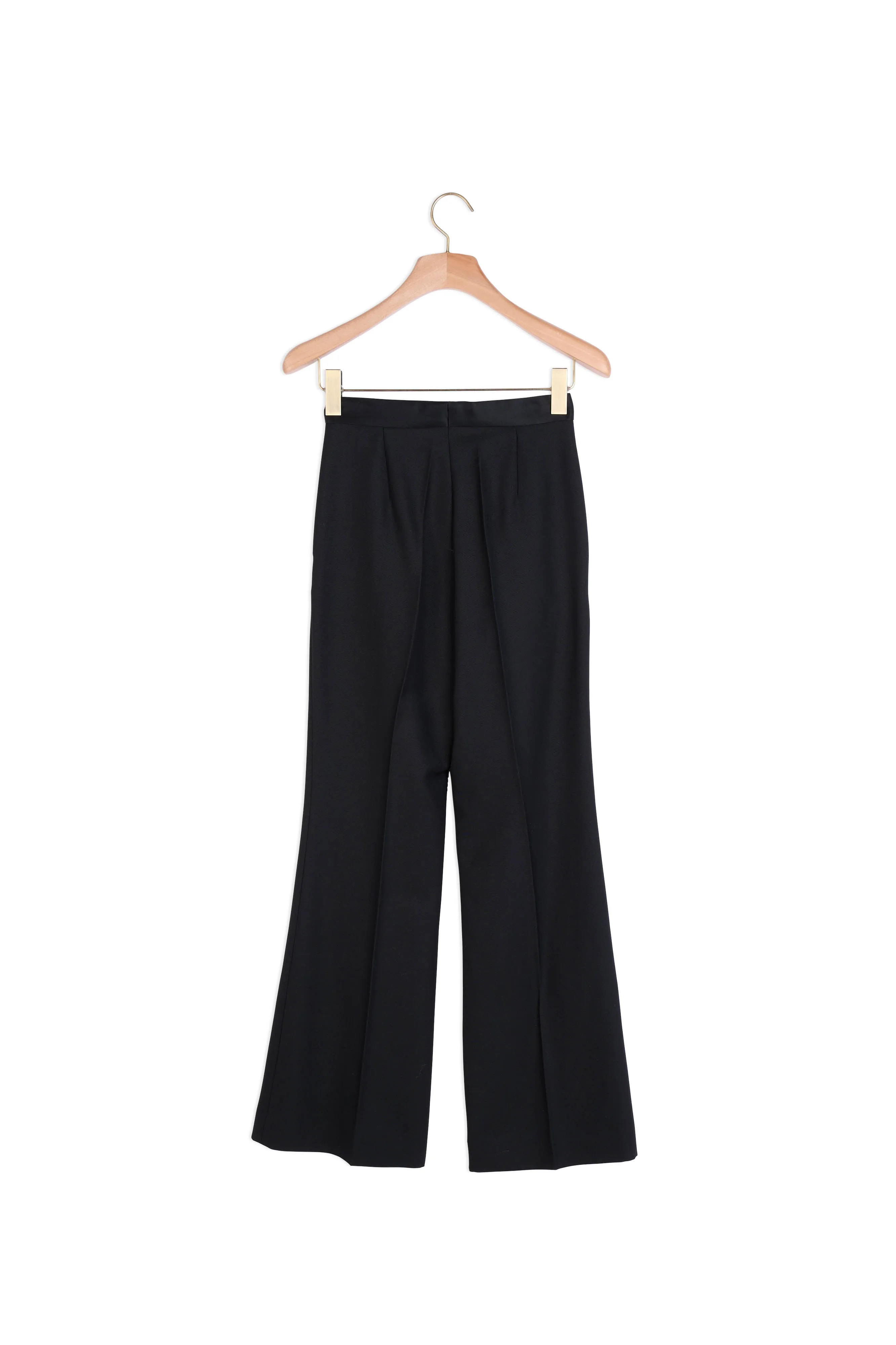 Pantalon taille haute évasé