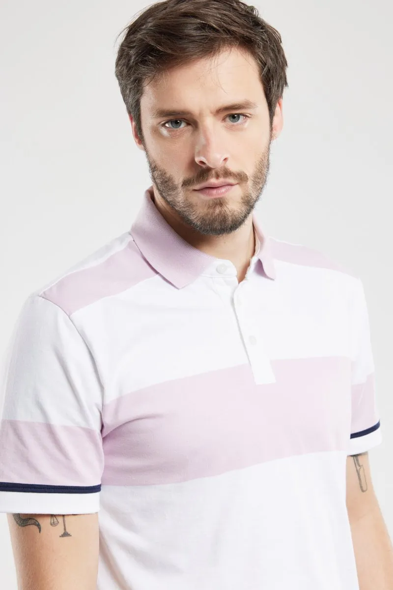 Polo larges rayures - coton léger