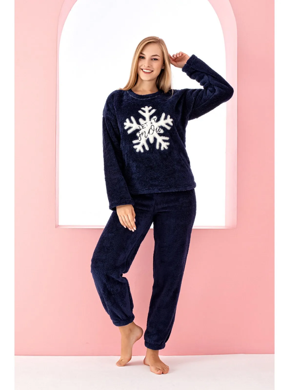Red - Crew neck - Pyjama Set