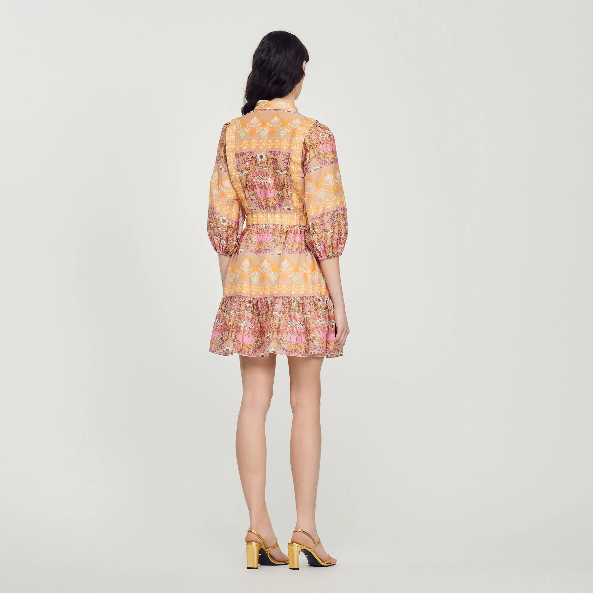 Robe courte imprimé mix foulard
