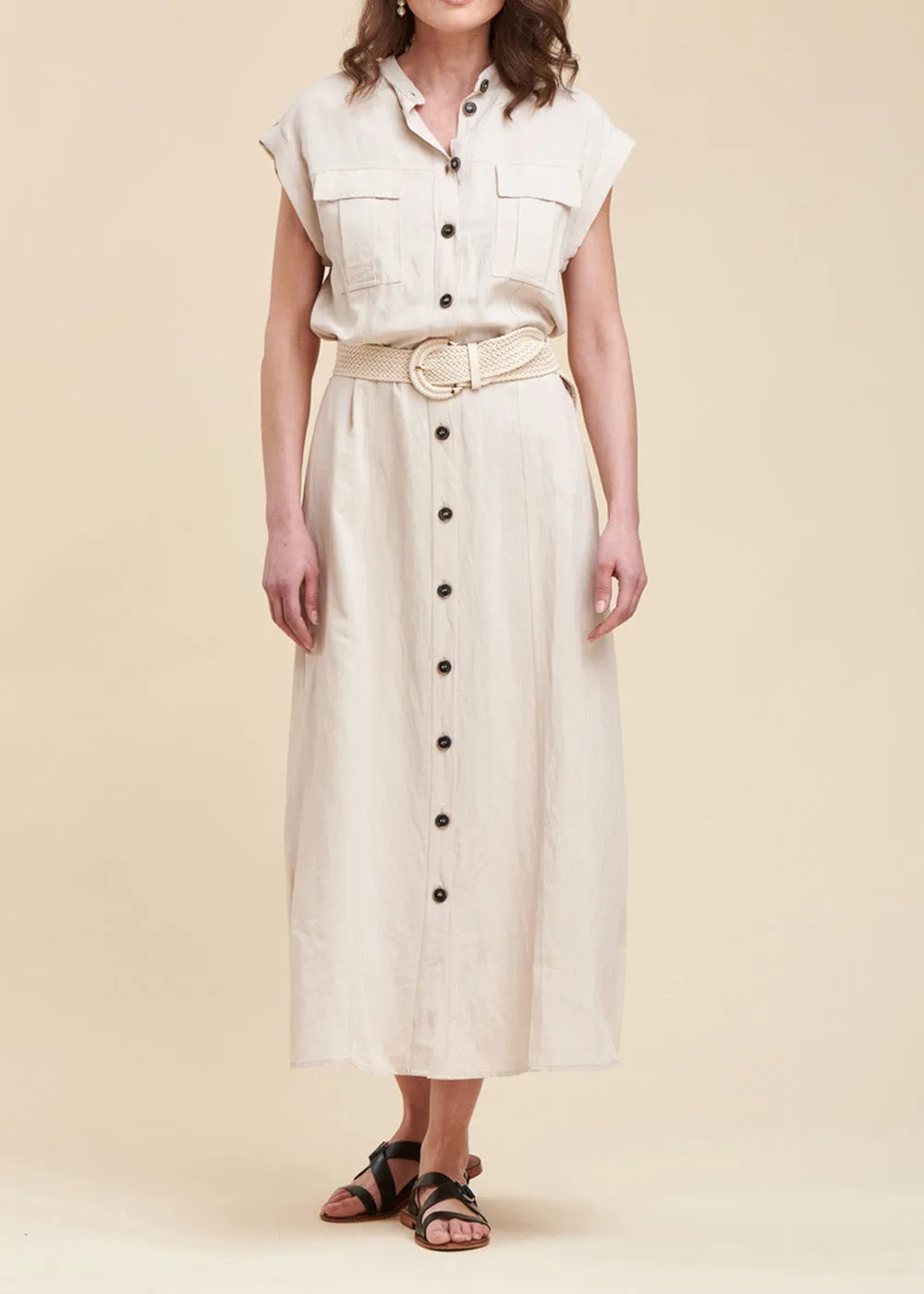 Robe longue boutonnée