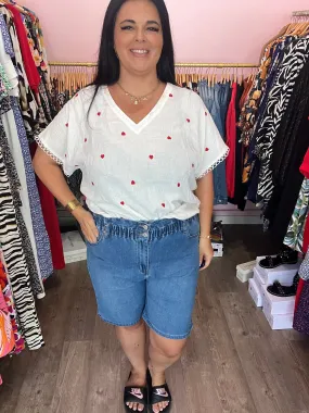 Short en jean large