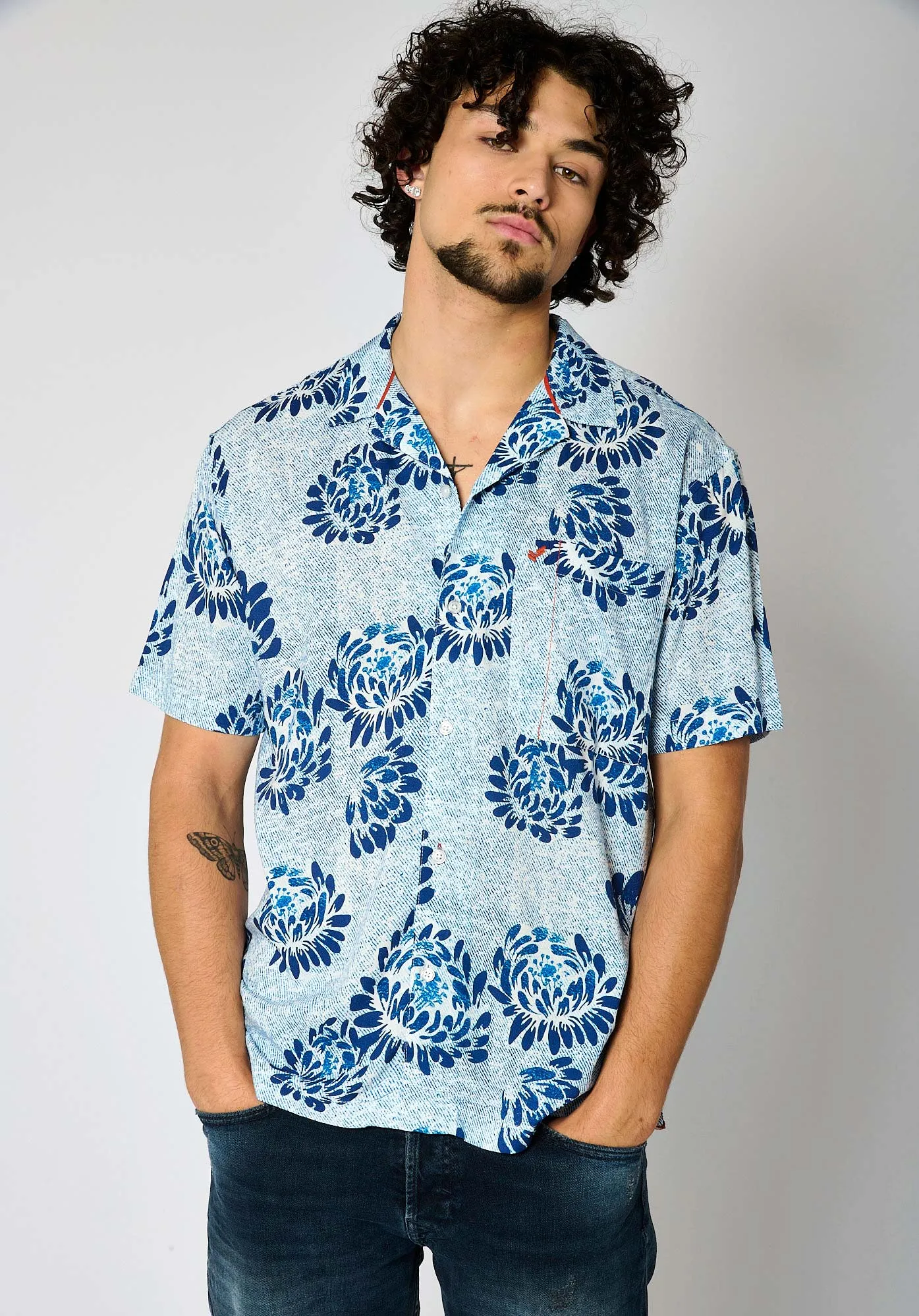 T-shirt bleu Garçon 100% coton MARSO Navy
