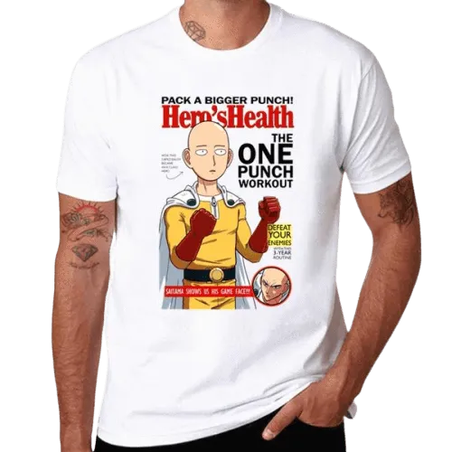 T-Shirt One Punch Man Saitama Magazine