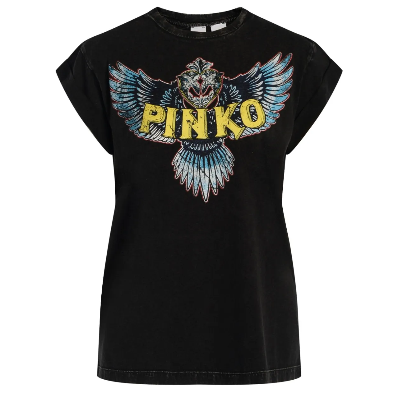 T-Shirt Pinko noir avec impression