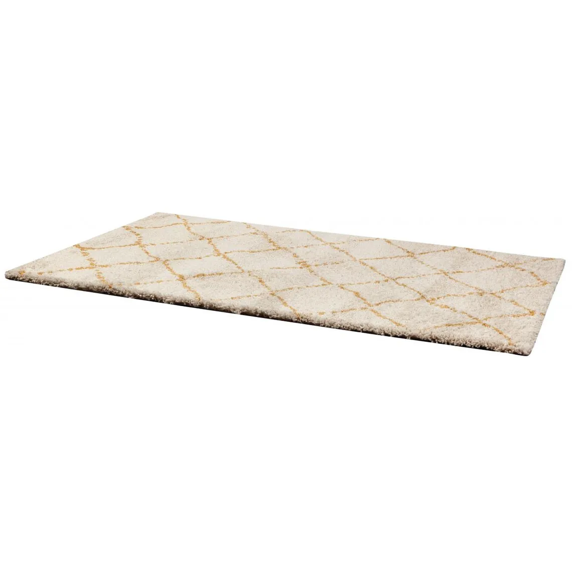 Tapis de salon motifs losange Curry 120 x 170 cm   | 3 Suisses