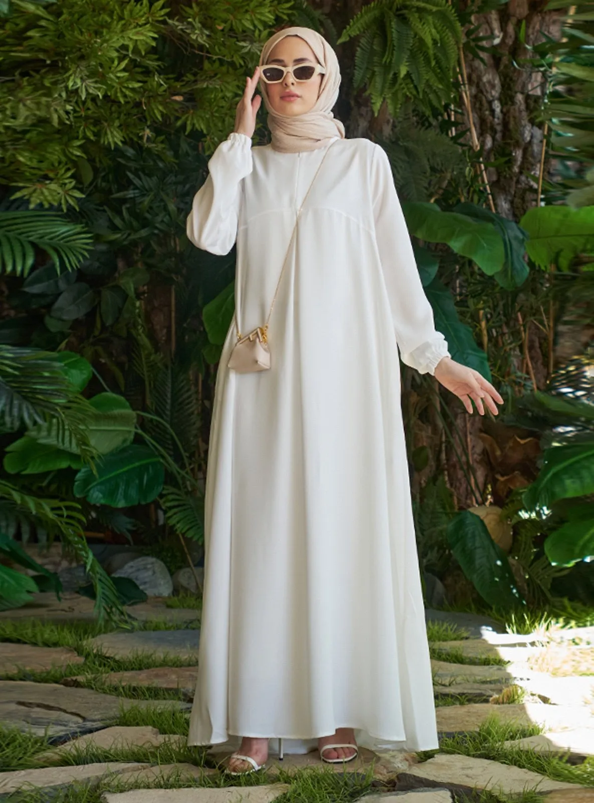 White - Modest Dress
